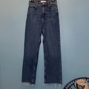 Zara high rise wide leg jeans